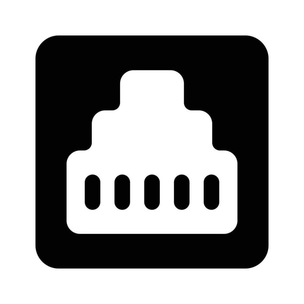 Modern and unique icon of ethernet port, editable vector
