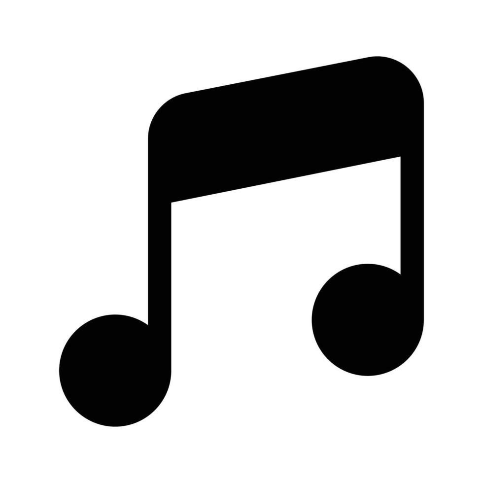 Music note, song, melody or tune icon for musical apps and websites, trendy design vector