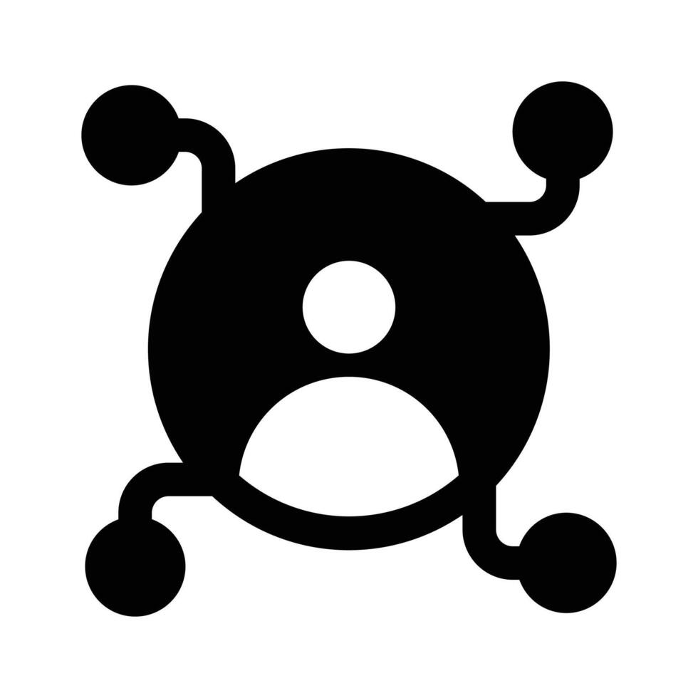Get your hand on this creative icon of user network vector