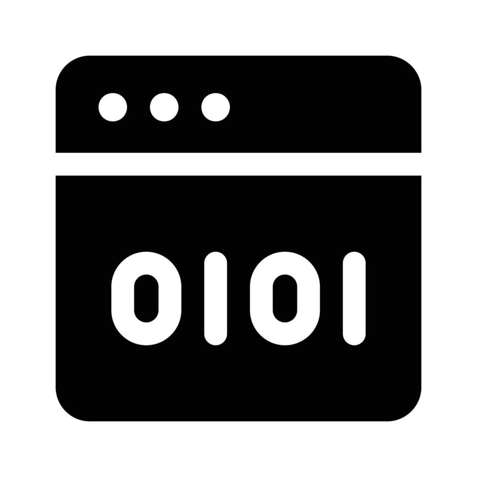 Creatively crafted icon of binary web, ready to use vector