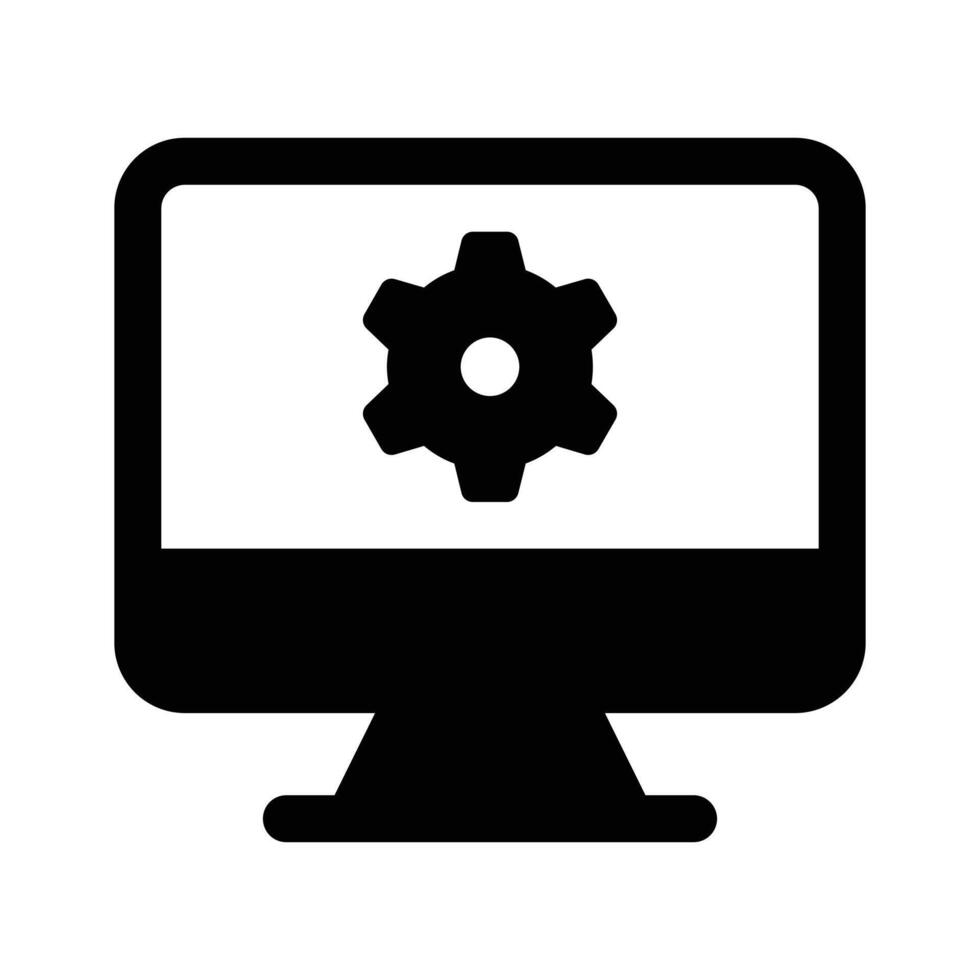 Get this amazon icon of computer setting in modern style vector