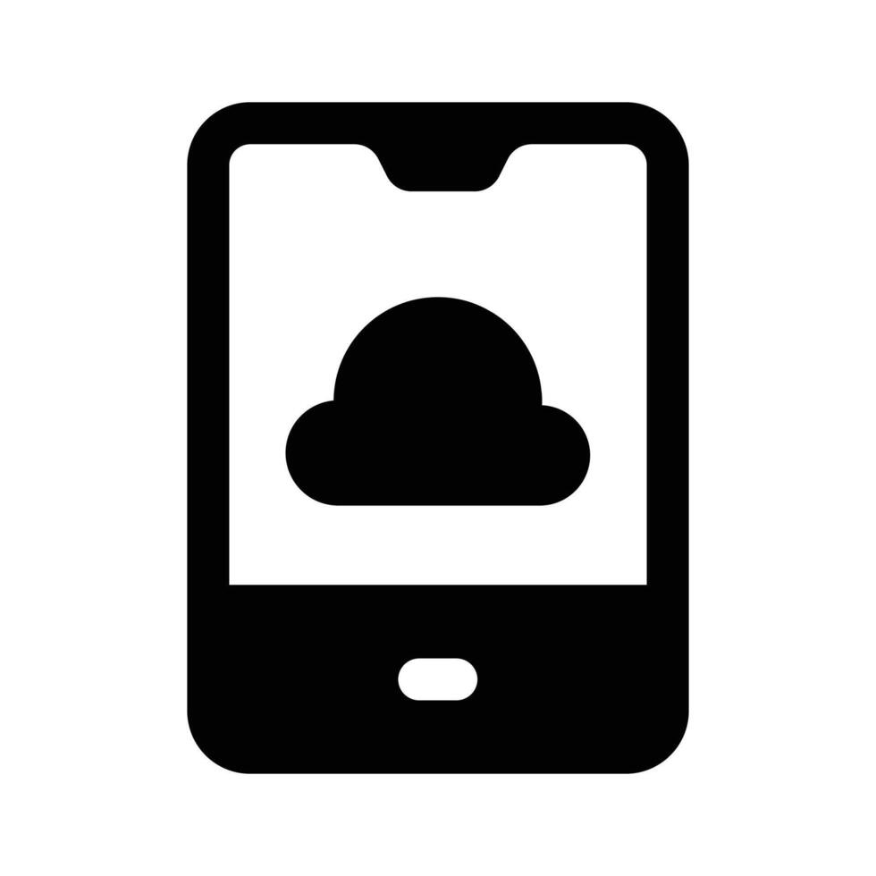 Cloud computing, mobile with cloud, icon of mobile cloud vector