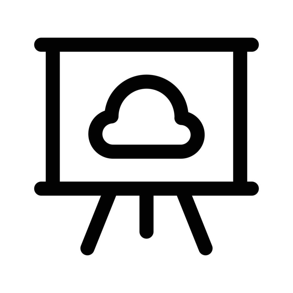 Cloud on presentation board concept icon of cloud presentation vector