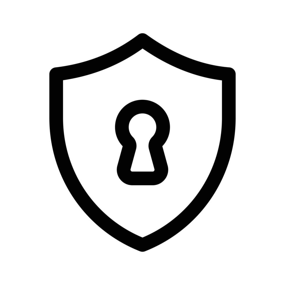 Modern icon of security, checkmark inside protection shield vector