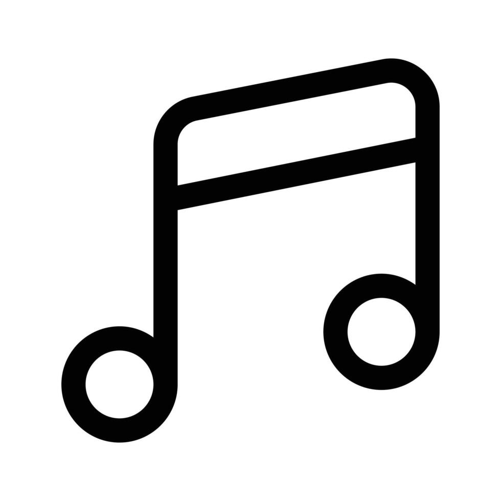 Music note, song, melody or tune icon for musical apps and websites, trendy design vector