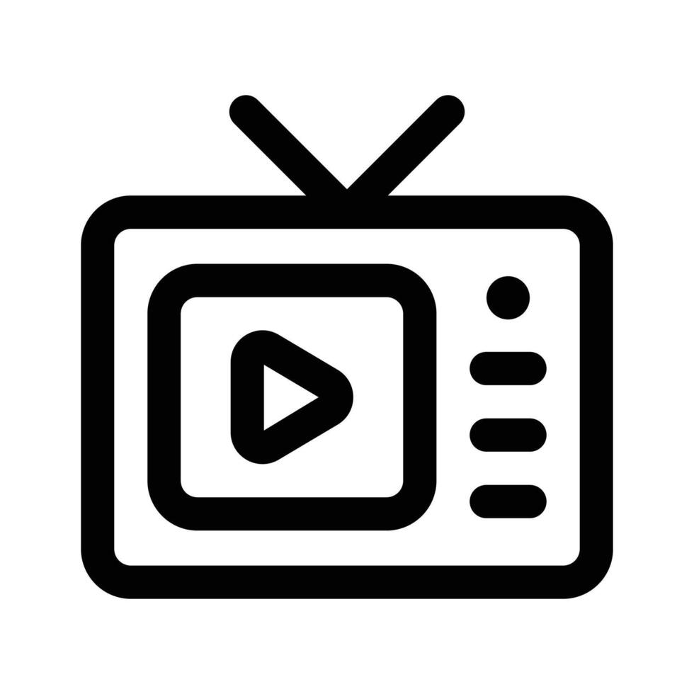 Modern of television, vintage tv icon in editable style vector