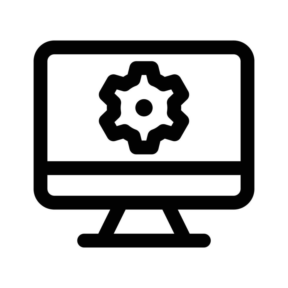 Get this amazon icon of computer setting in modern style vector