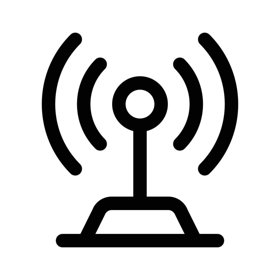 A broadband network antenna icon design, premium vector