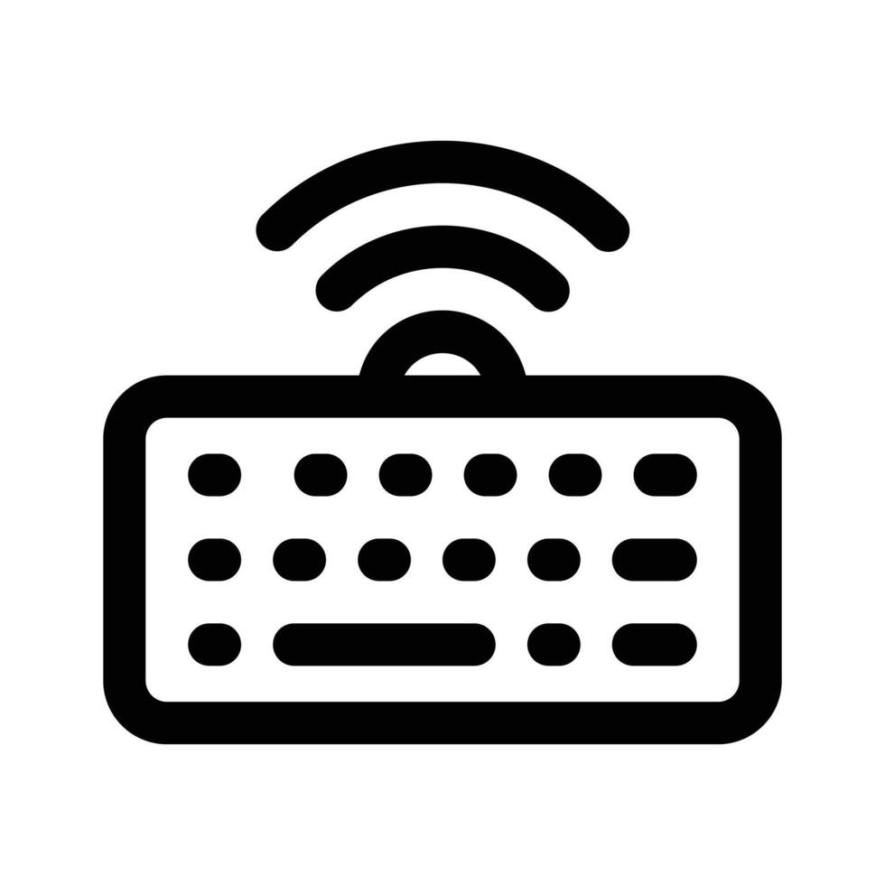 Icon of wireless keyboard in modern style vector