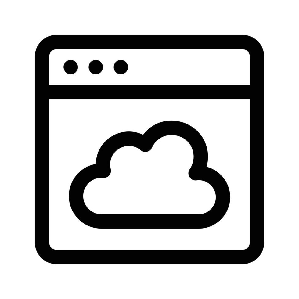 Cloud inside website icon of cloud website, ready to use vector