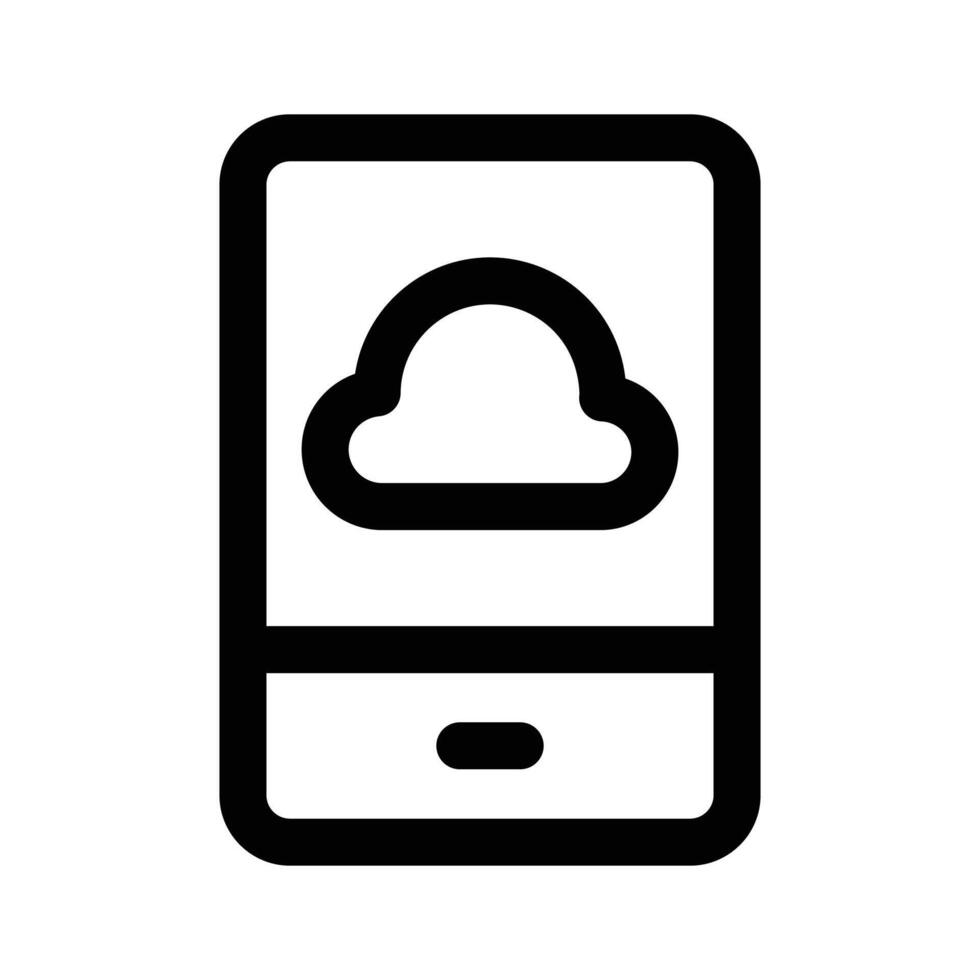 Cloud computing, mobile with cloud, icon of mobile cloud vector