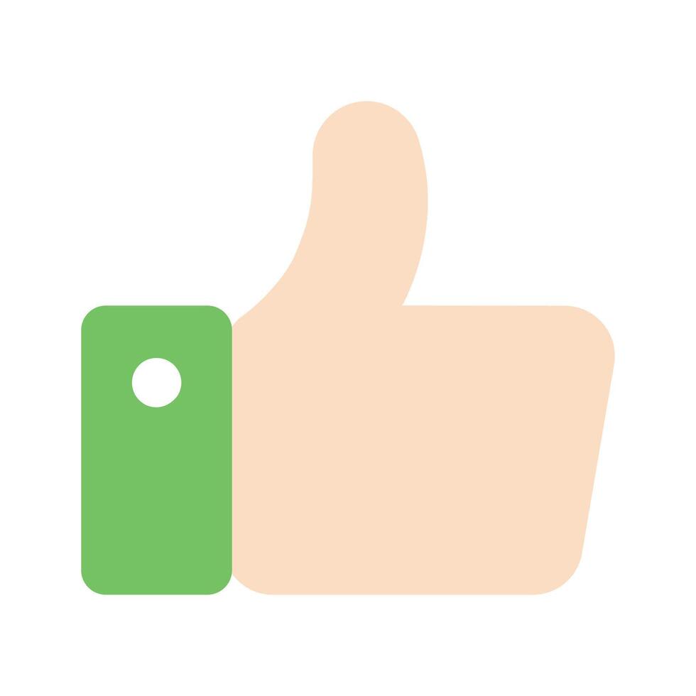 Thumbs up symbolizing social media response vector