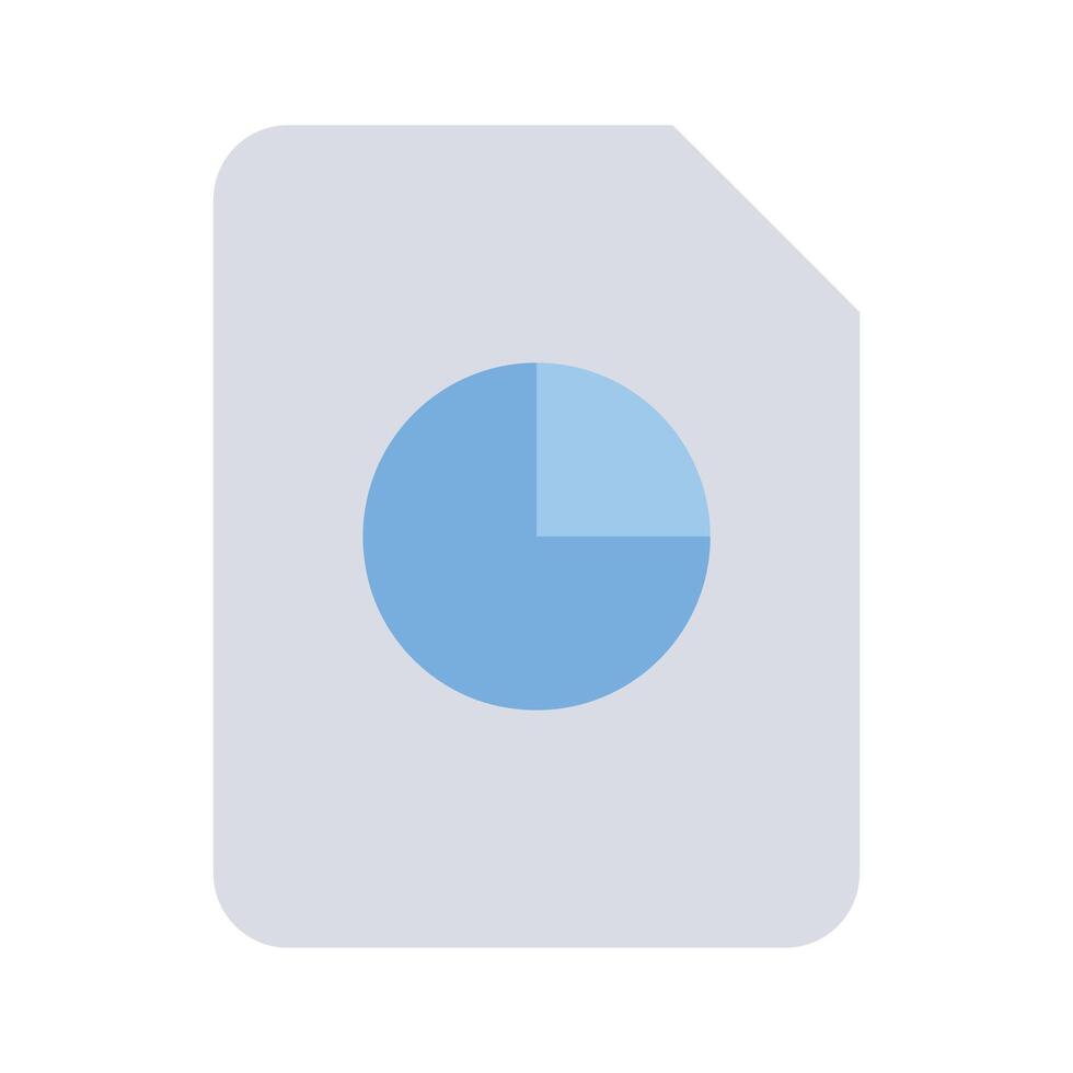 Pie chart on page denoting concept of business report in trendy style vector