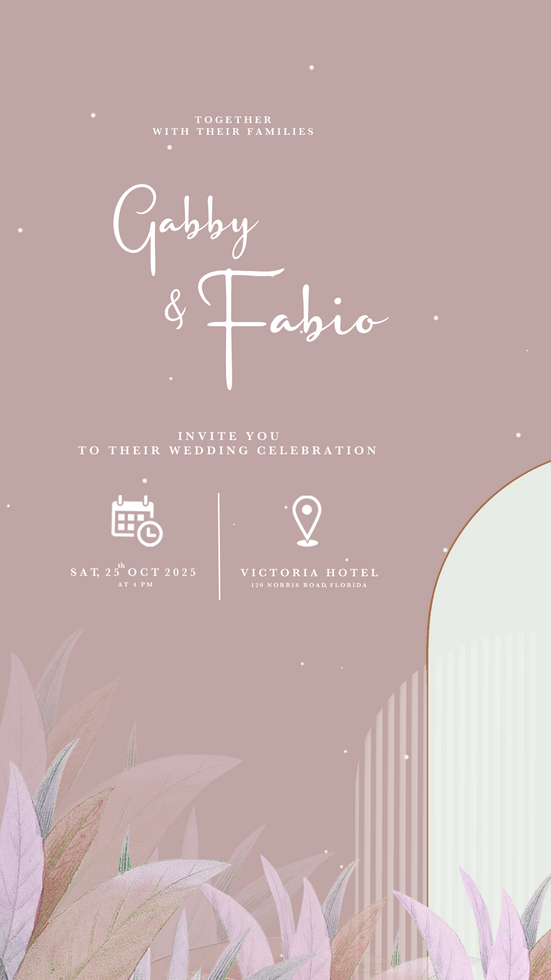 Digital Wedding Invitation Template with Geometric Shape psd