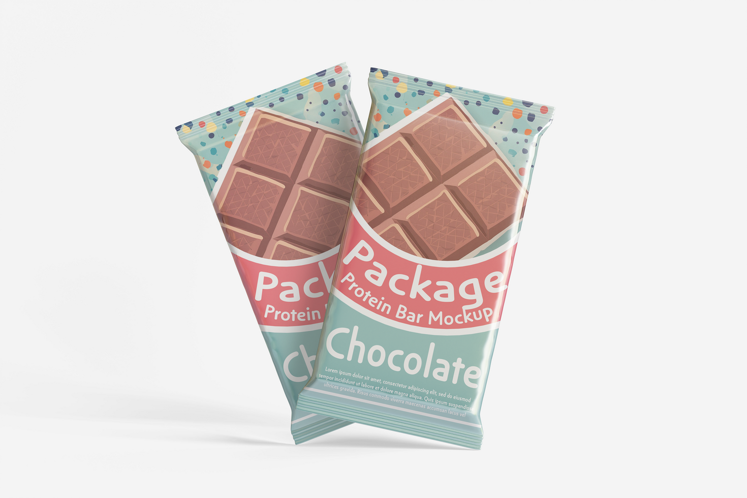 Protein bar packaging mockup full editable psd