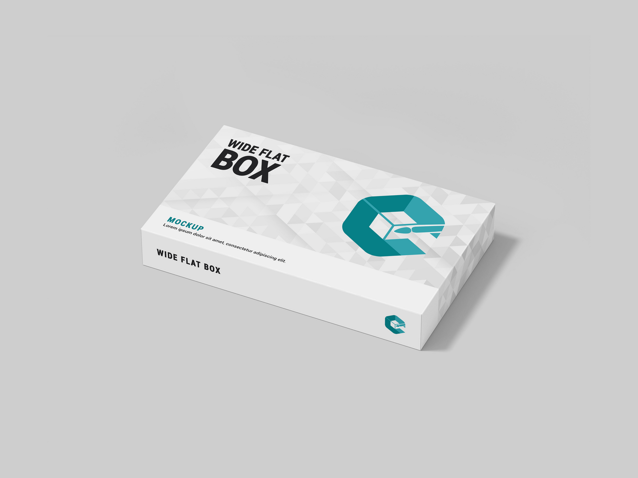 Realistic Square Flat Box 3D Rendering Mock-up easy to change colors - Mockup for branding psd