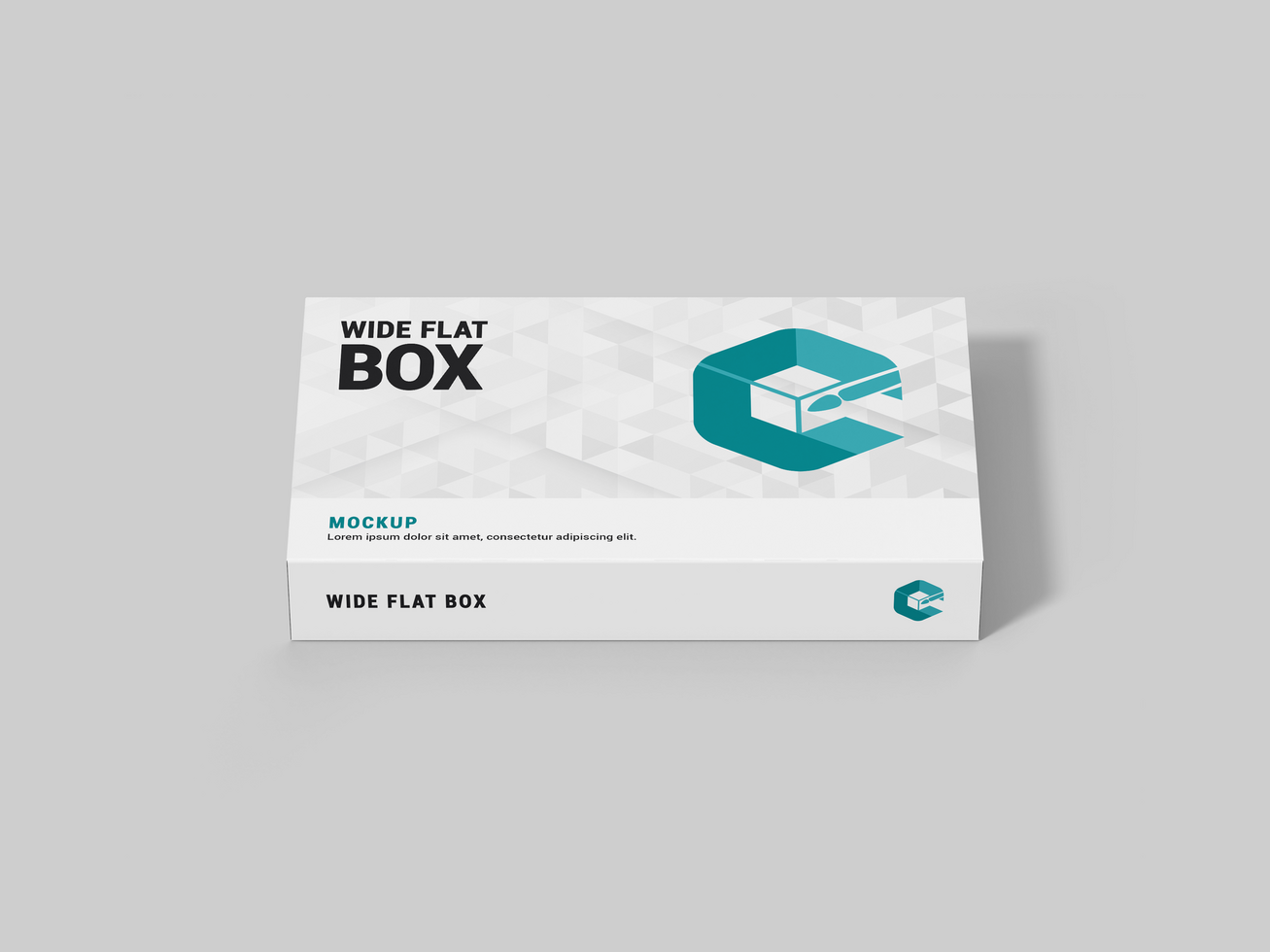 Blank Wide Flat Box Mockup - Small Medium Big size cardboard box packaging design psd