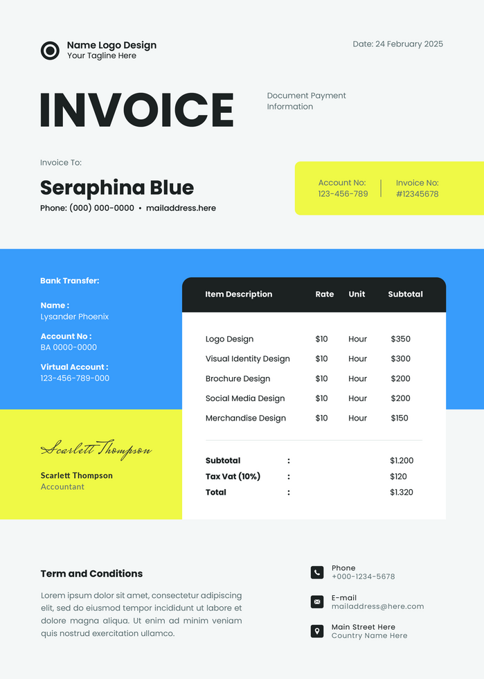Invoice Design Templates psd