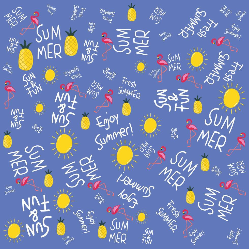 summer pattern background vector