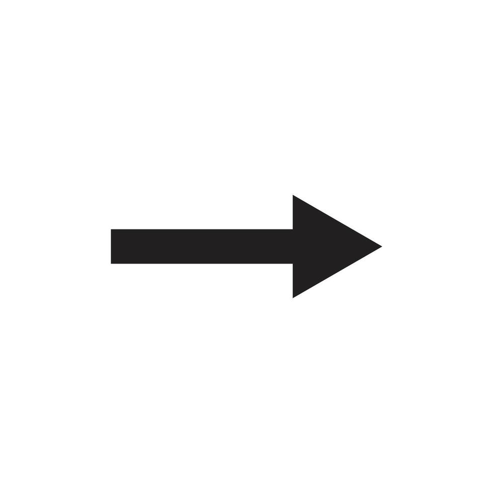arrow right icon sign on white background vector