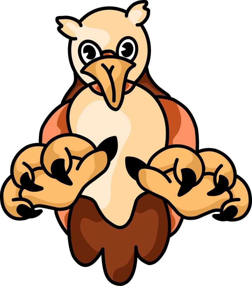 groovy funky illustration depiction of an owl simple and classic depiction vector