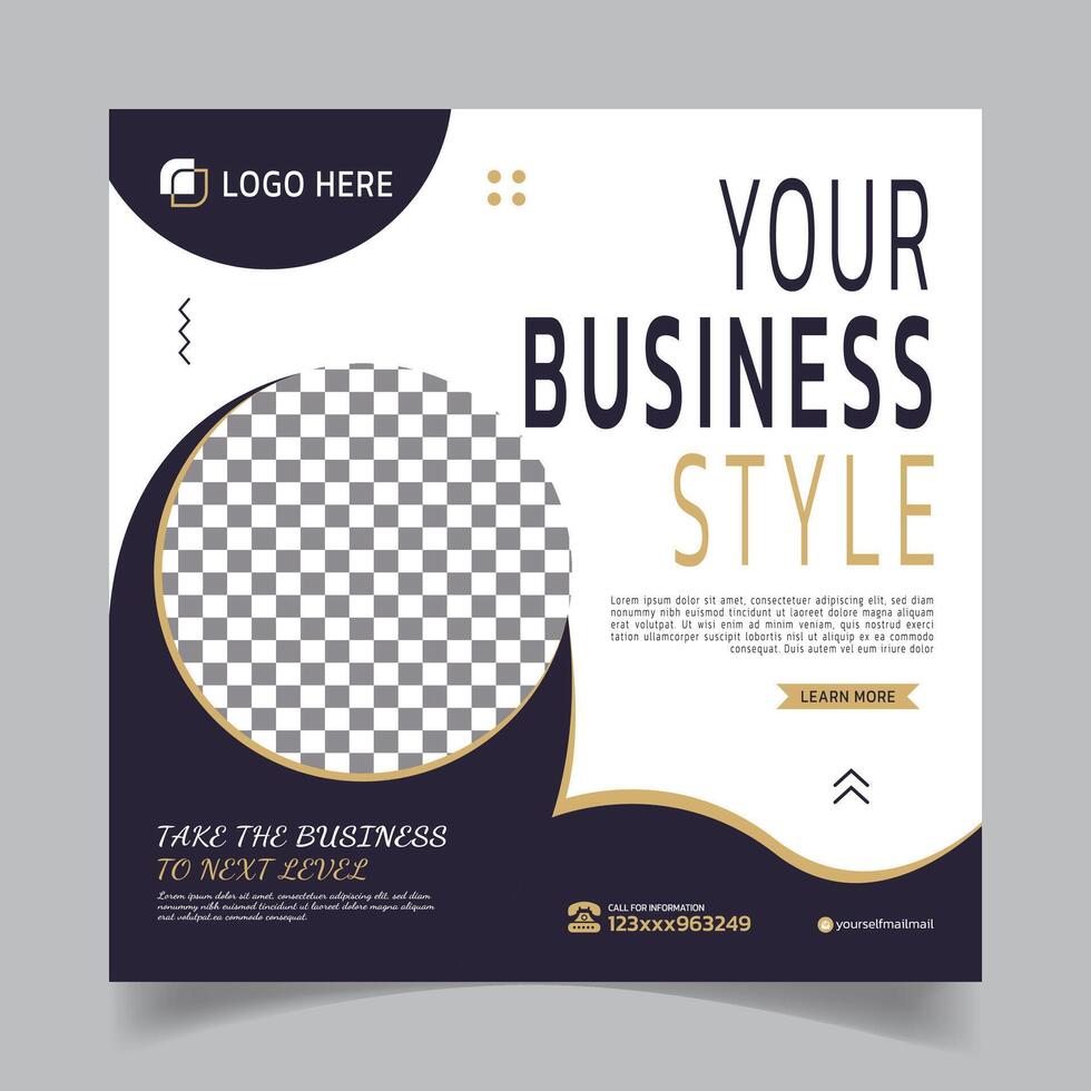 Trendy Social Media Post Design Template vector