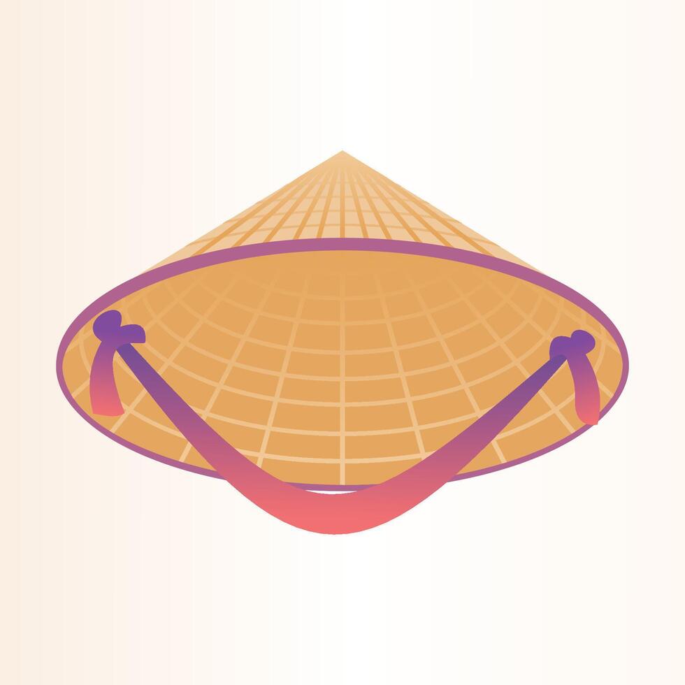 Vietnamese traditional hat culture vector
