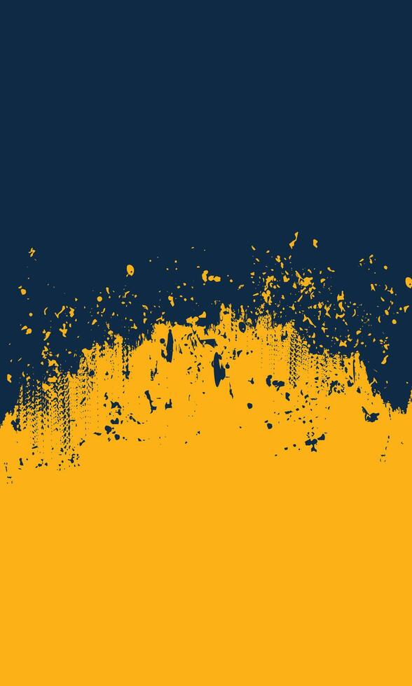 Two-color grunge ink splash blank background vector