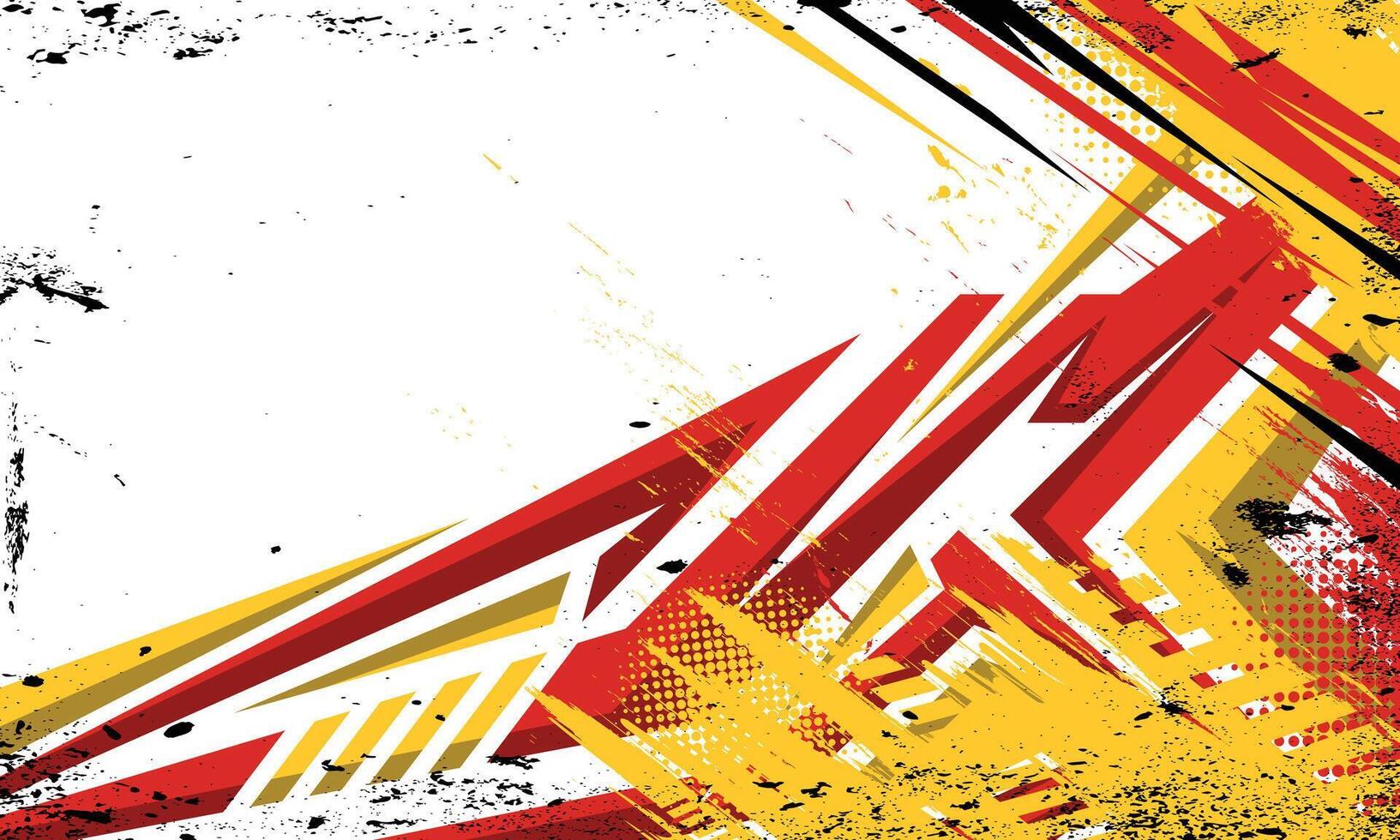 Abstract geometric background with grunge brush strokes for racing style car wrap decal vector