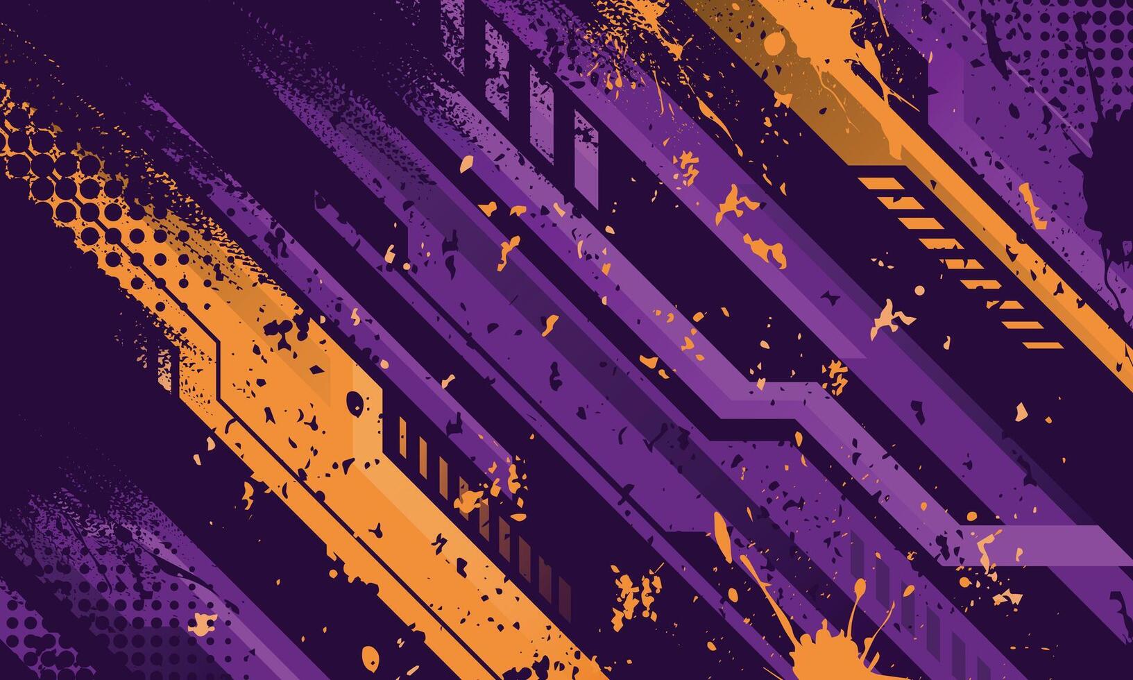 Geometric grunge brush stroke abstract background for racing style car wrapping template and sports jersey fabric template vector