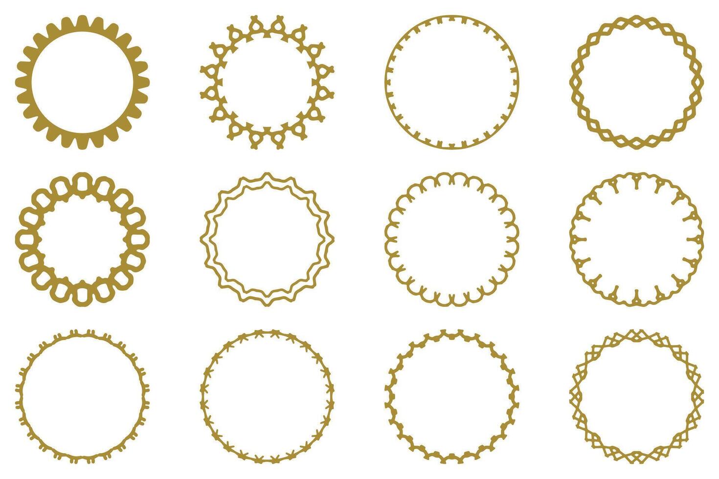 Decorative ornament frame set design vector