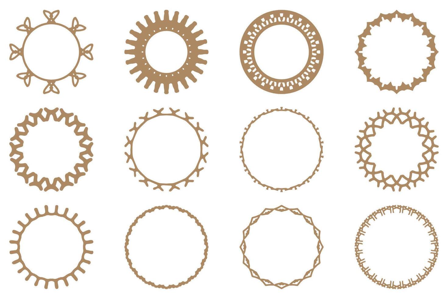 Decorative ornament frame set design vector