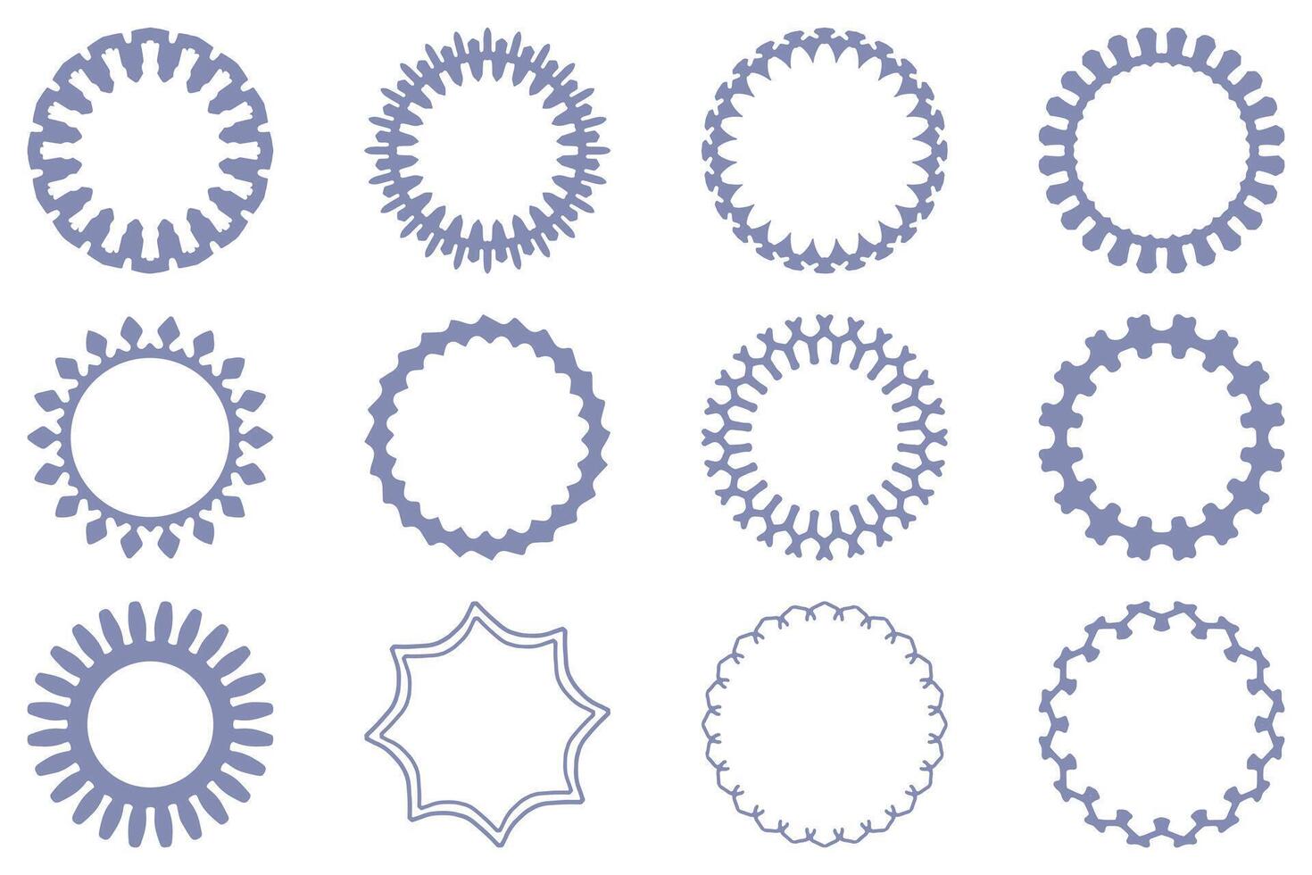 Decorative ornament frame set design vector