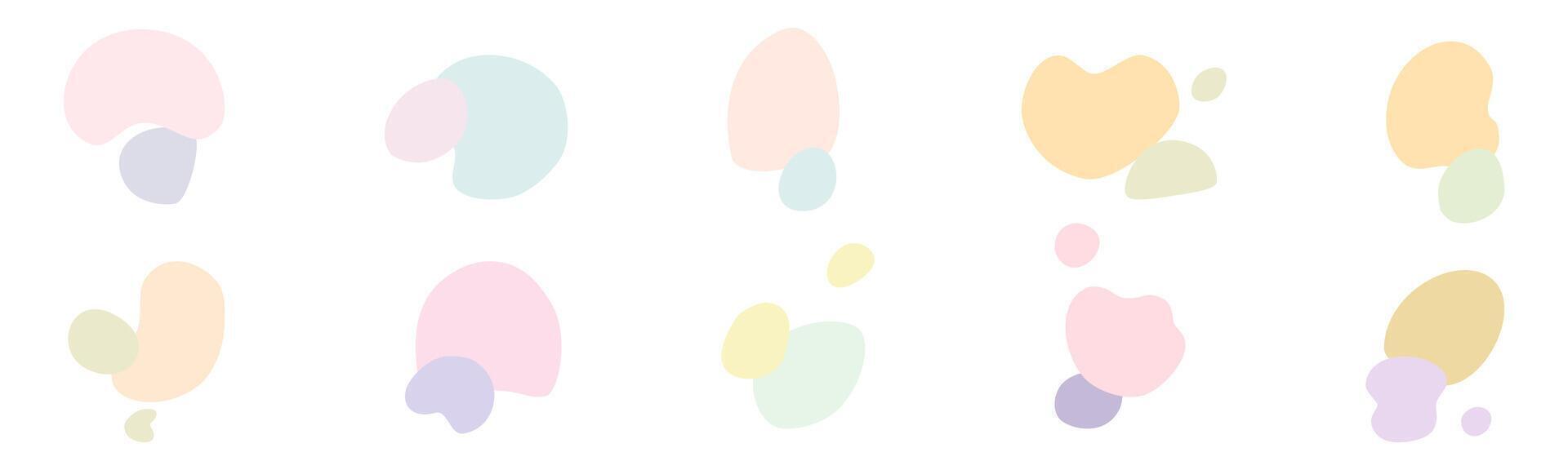 Blob muted collection can be used in a variety of ways, including card decorations, frames, paper decorations, cards, backgrounds, and more. vector