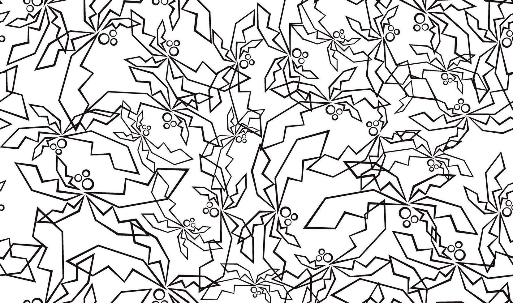 Pattern of stylized coconut leaves. Art in geometric and abstract style. vector