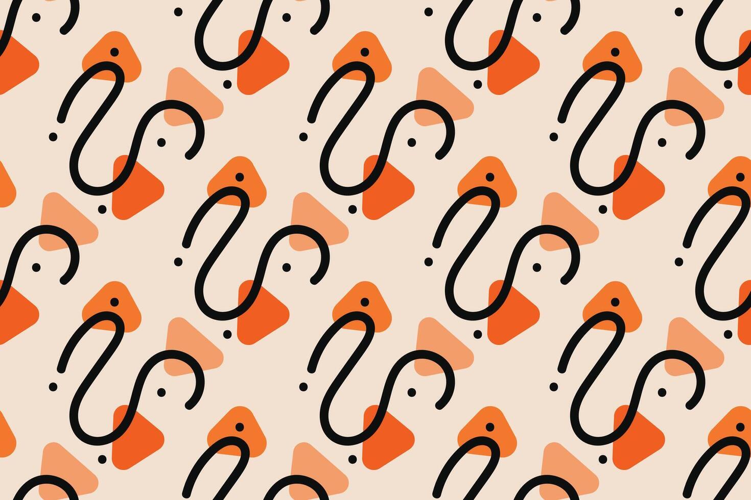 Geometric seamless pattern with orange and white color Simple graphics. vector