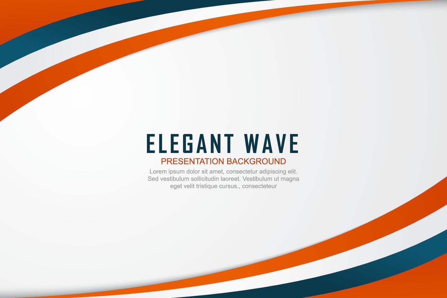 Presentation background with elegant wave design vector