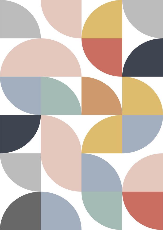 scandi style abstract art design background vector