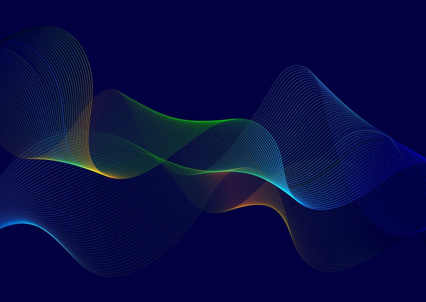 multi coloured abstract flowing lines design vector