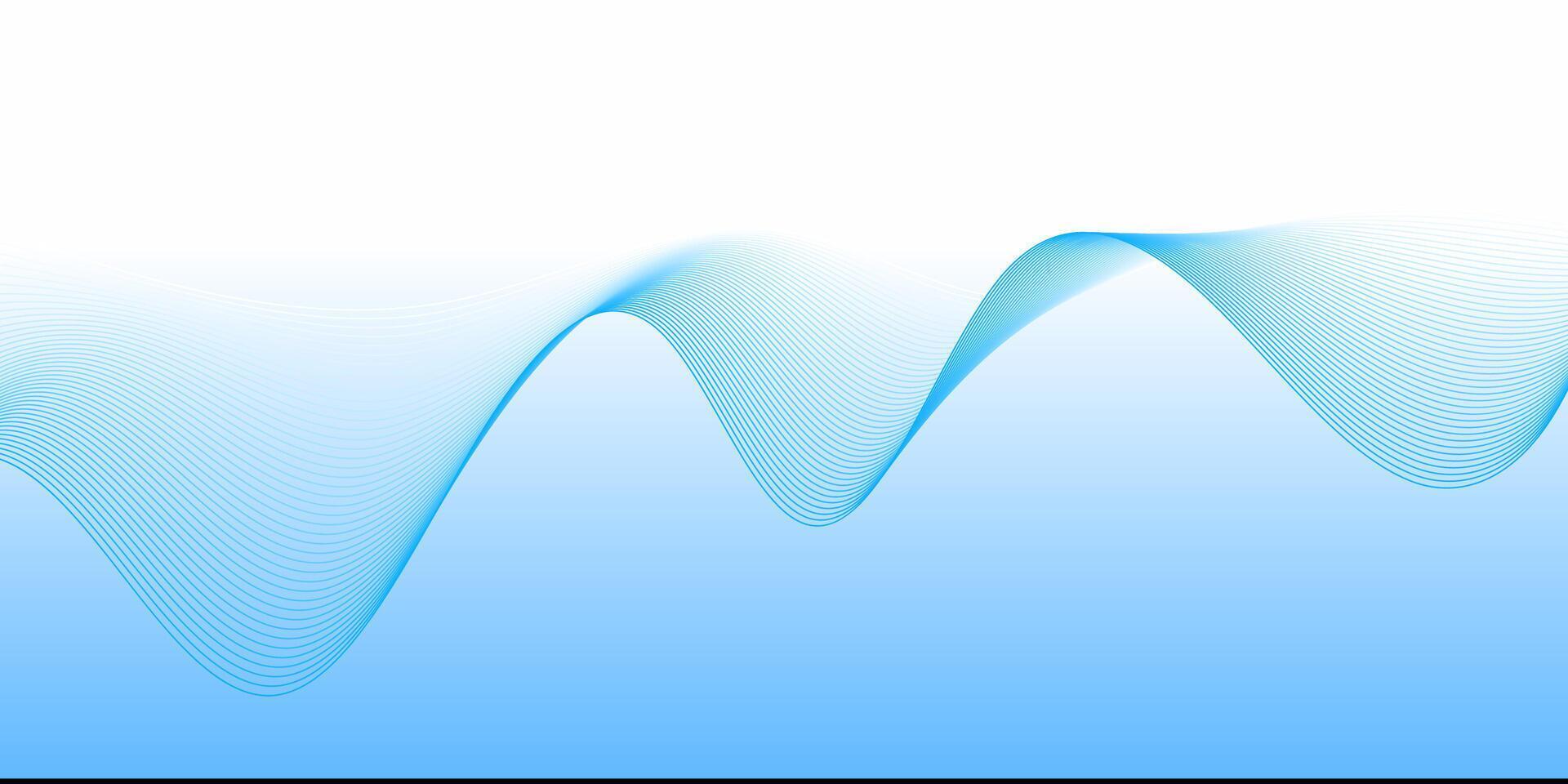 technical banner with blue flowing lines design vector
