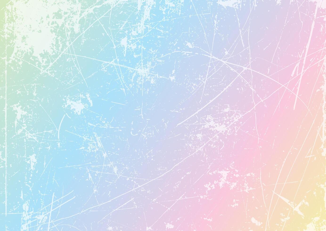 rainbow coloured pastel grunge scratched texture background vector