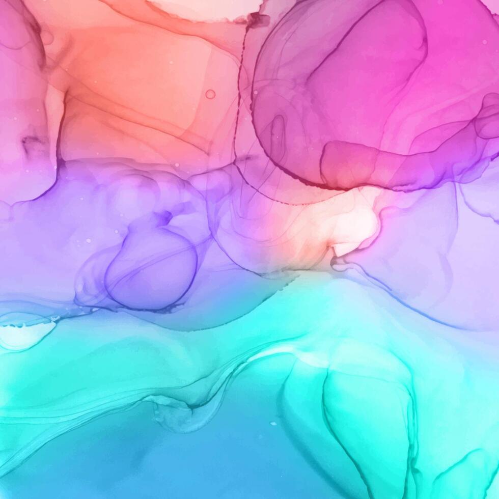 rainbow coloured alcohol ink background design vector