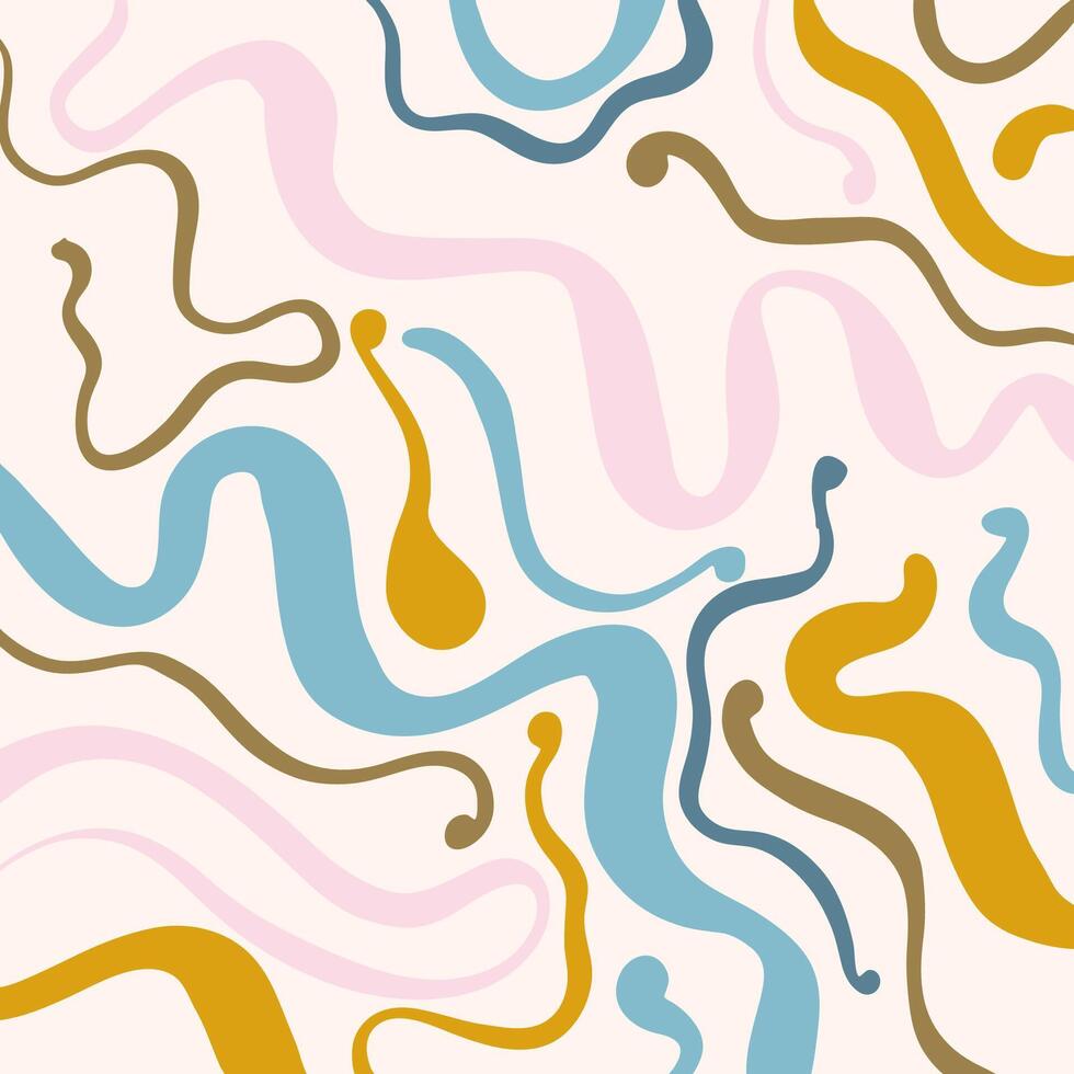 abstract hand drawn pastel coloured doodle pattern design vector