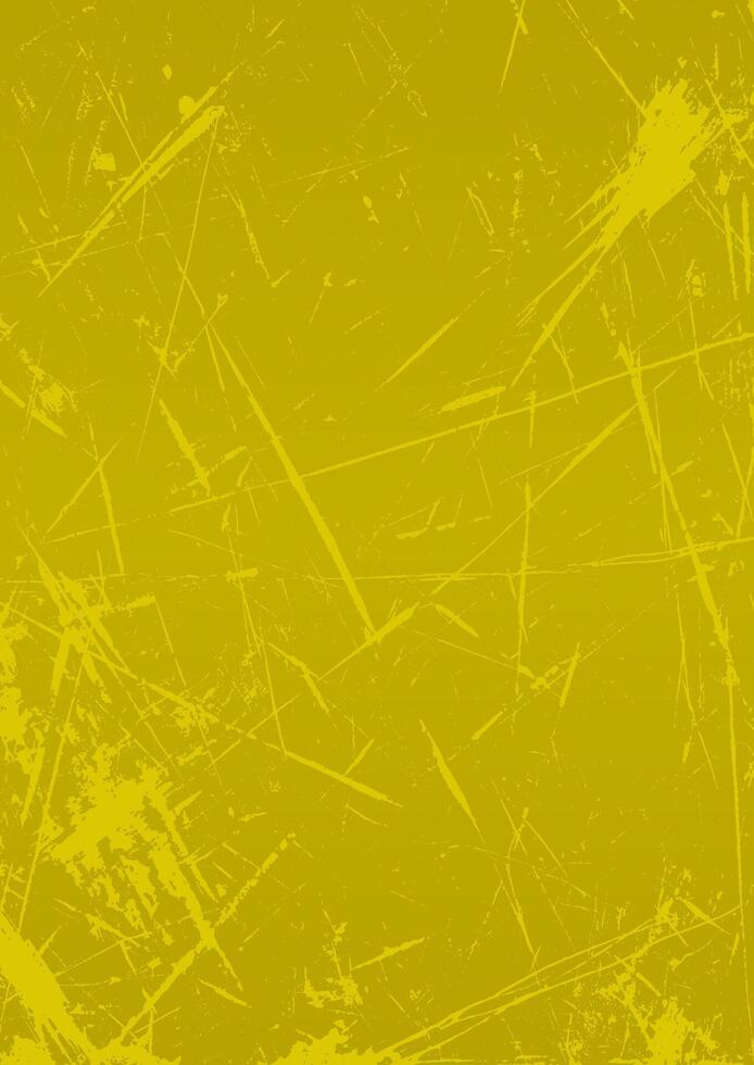 yellow grunge scratched texture background vector