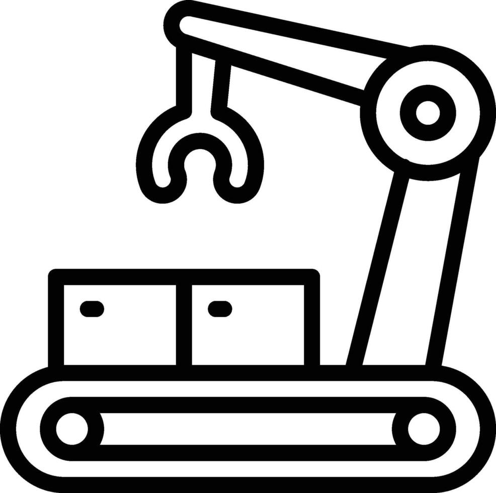 Manufacturing Icon. Automated Machine Icon vector