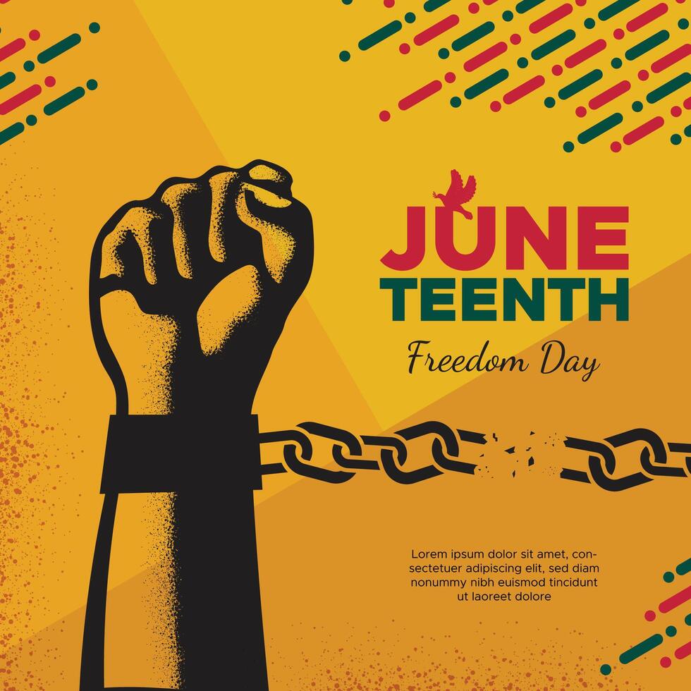 Flat background for juneteenth celebration vector