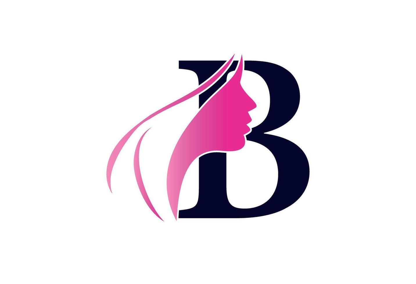 Abstract Face B Logo vector