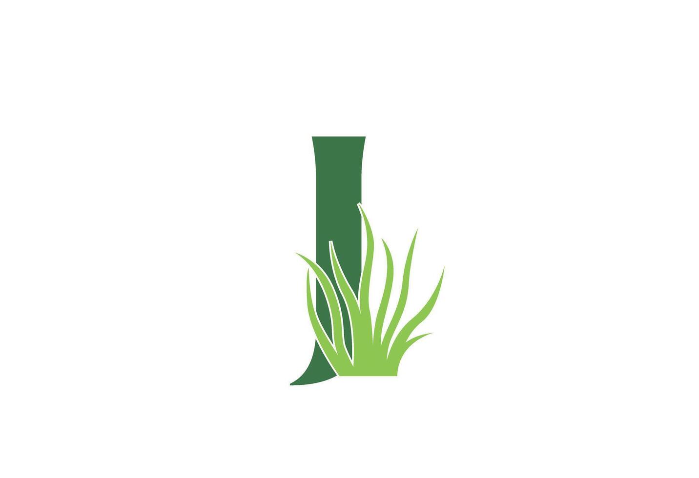 Abstract J grass Logo vector