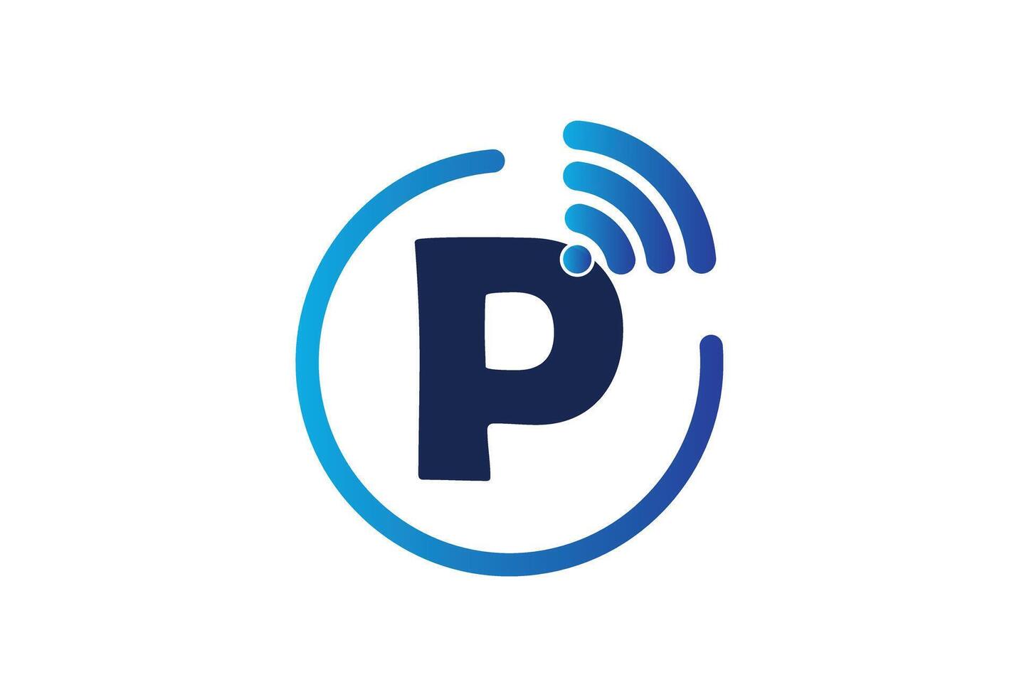 P Logo free vector