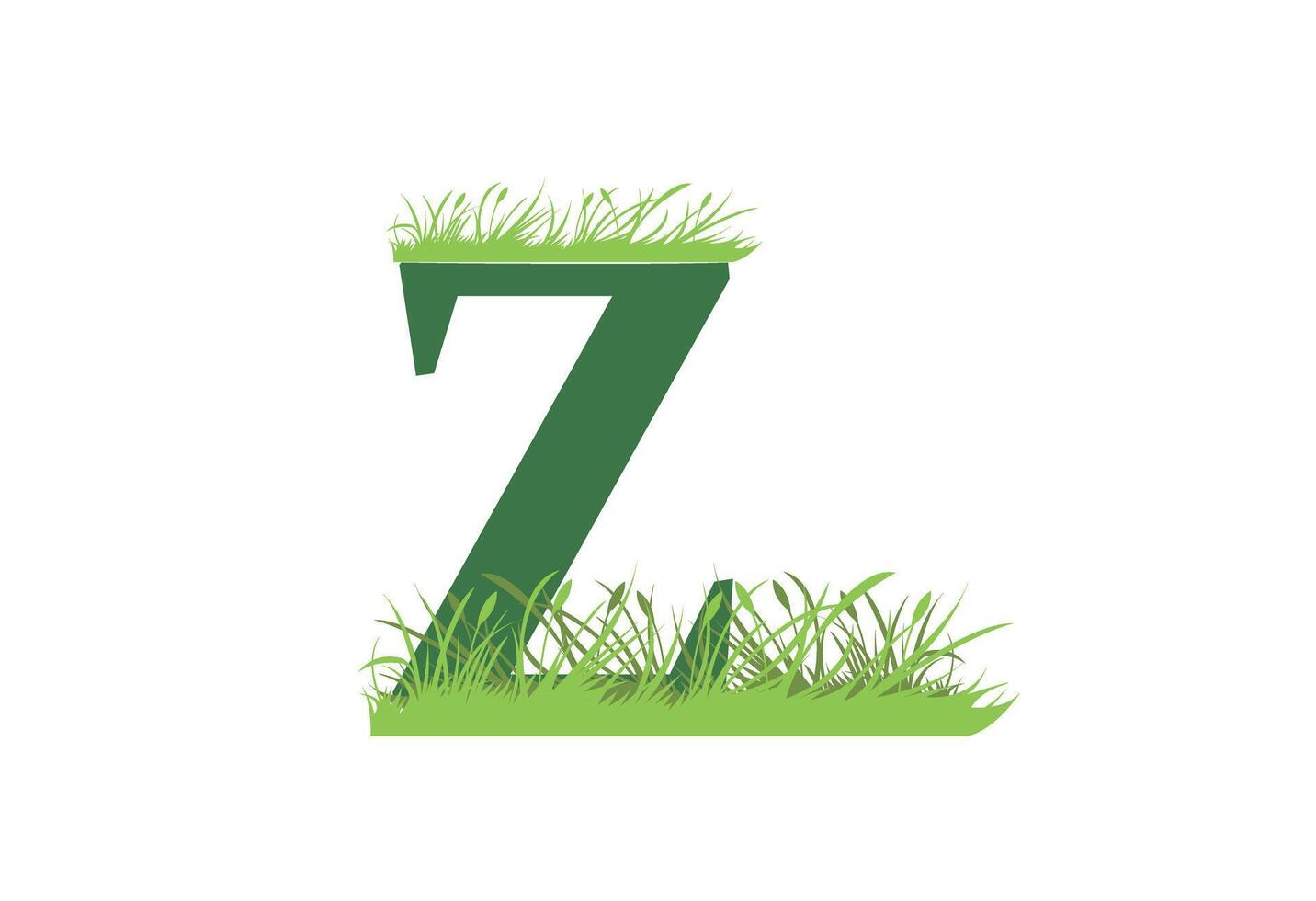 Z grass Logo for Lawn vector